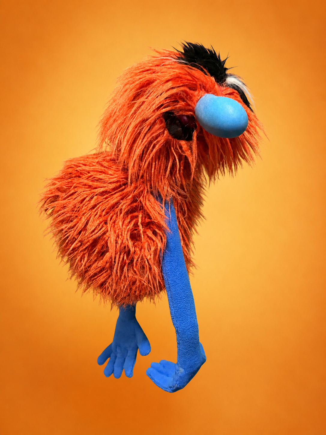 Orange Monster Rod puppet