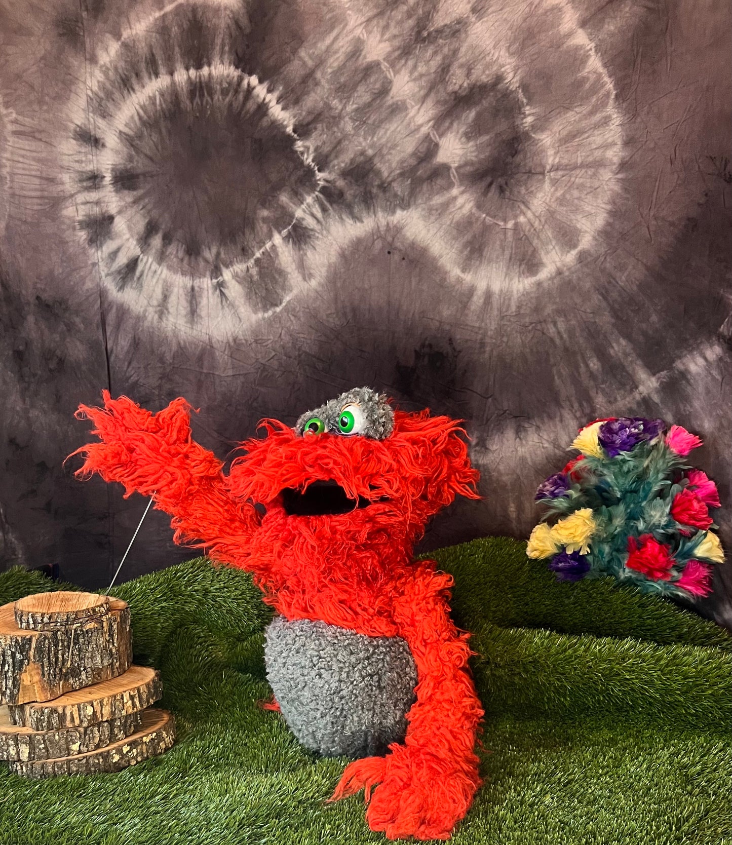 Red Scruffy — Handmade Performance Puppet
