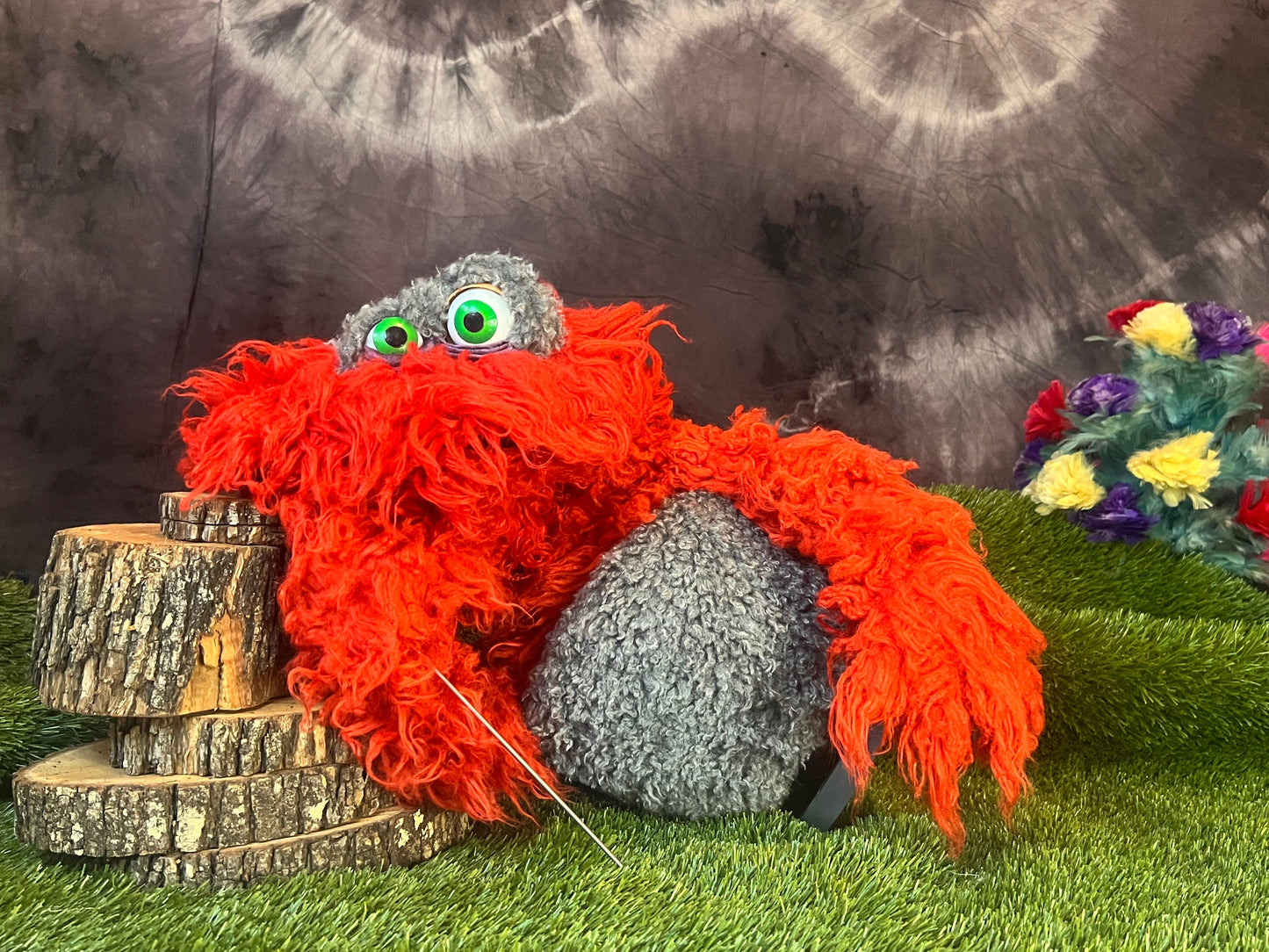 Red Scruffy — Handmade Performance Puppet