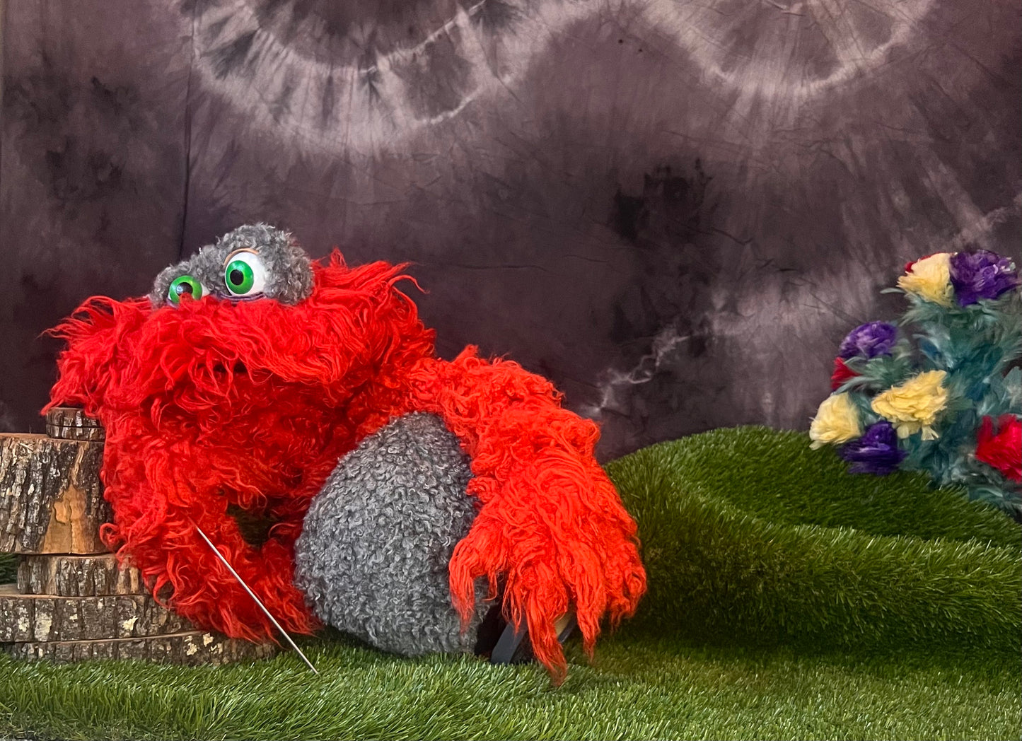 Red Scruffy — Handmade Performance Puppet